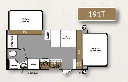 Forest River Surveyor 191T floor plan
