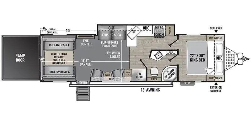 2022 Coachmen Adrenaline 29SS floor plan
