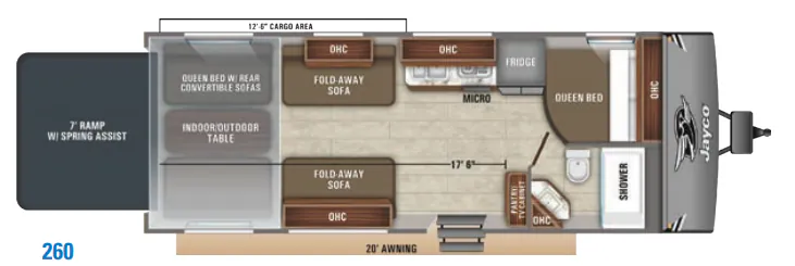 Jayco Octane Super Lite 260 floor plan
