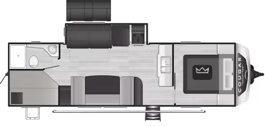 Keystone Cougar Half-Ton 27BHS floor plan