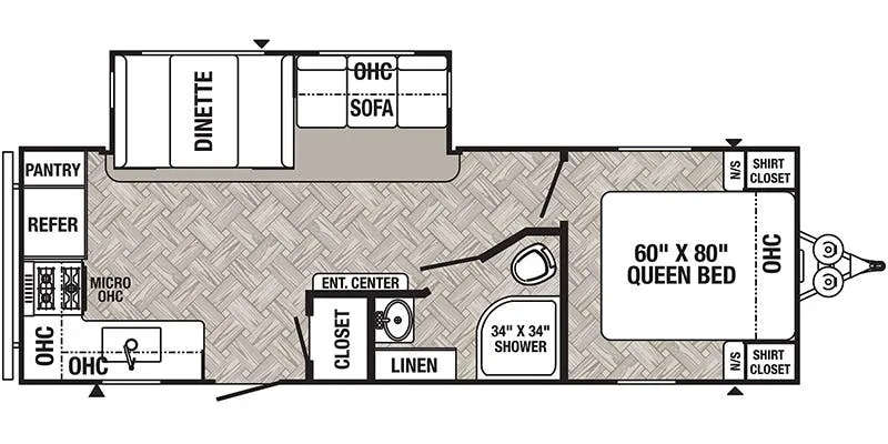 2022 Palomino Puma 25RKQB - Floor plan