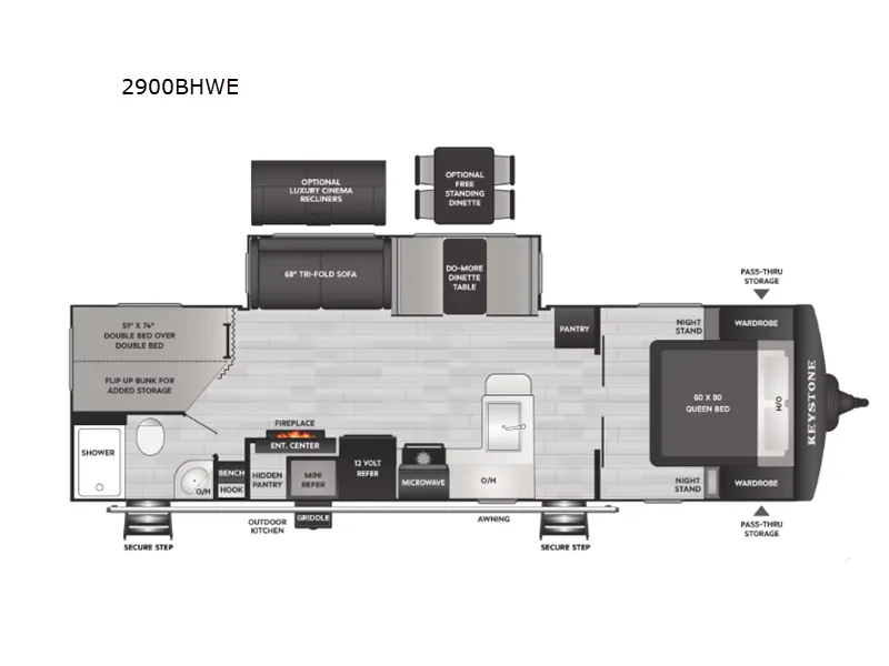 2026 Keystone Passport 2900BHWE - Floor plan