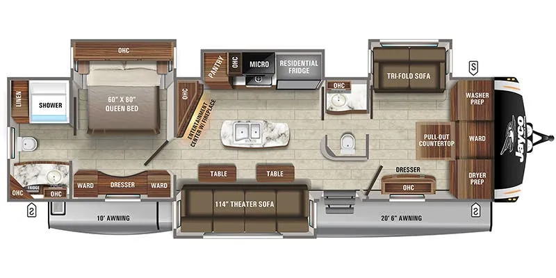 Jayco Eagle 340DROK floor plan