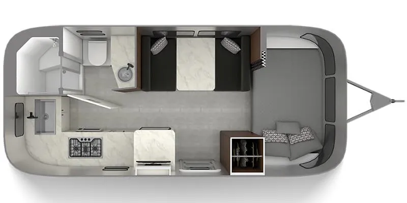 2021 Airstream Caravel 20FB - Floor plan