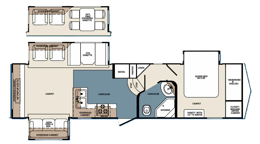 Forest River Blue Ridge 3125RT floor plan