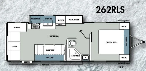Coachmen Catalina Santara 262RLS floor plan
