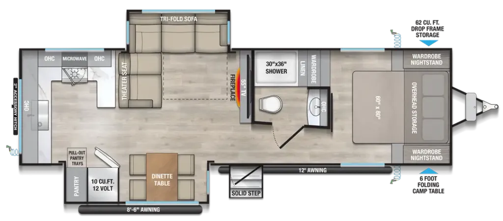 2027 Alliance RV Delta 284RK floor plan
