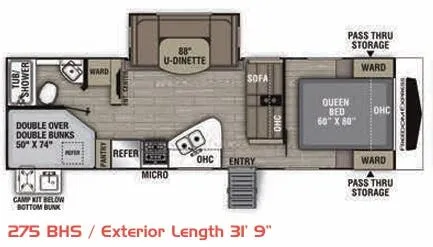 Coachmen Freedom Express Ultra Lite 275 BHS floor plan