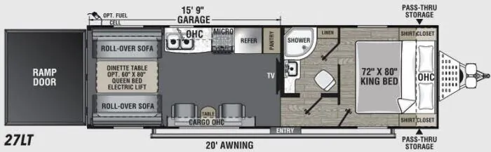 Coachmen Adrenaline 27LT floor plan