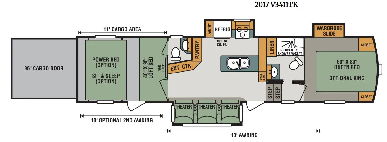 K-Z Venom V3411TK floor plan
