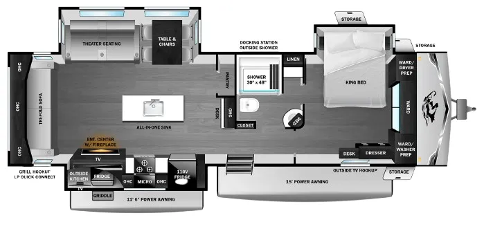 Highland Ridge Open Range 3X 3X 322RLS floor plan