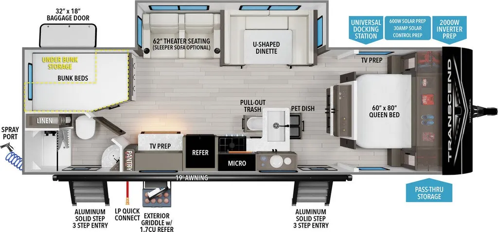 2025 Grand Design Transcend 27DBX floor plan
