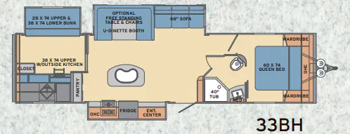 Shasta Revere 33BH floor plan