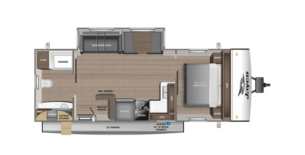2023 Jayco Jay Feather 25RB floor plan