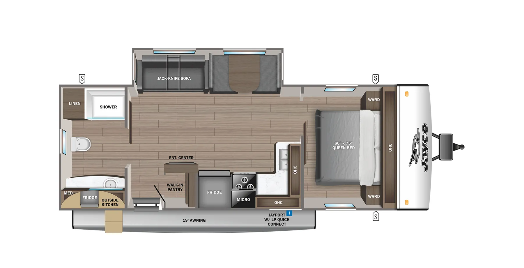 2023 Jayco Jay Feather 25RB - Floor plan