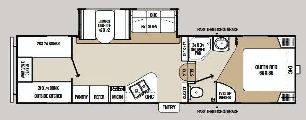 Coachmen Chaparral Lite 269BH floor plan