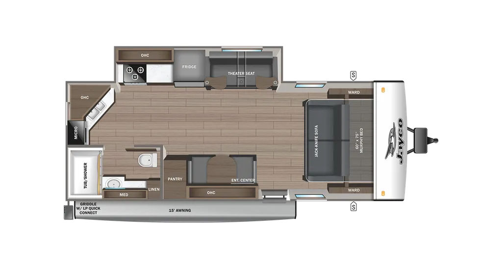 2024 Jayco Jay Feather 21MML floor plan