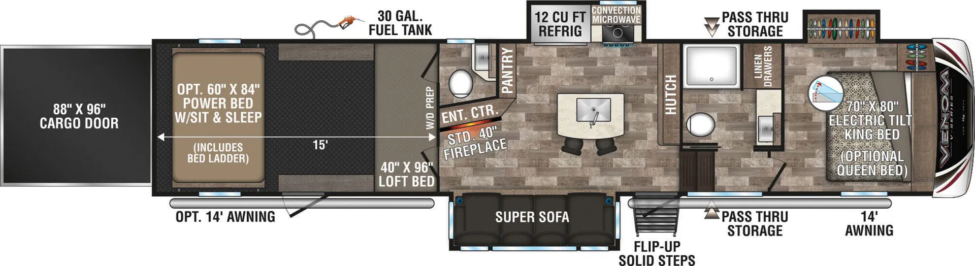 K-Z Venom V-Series V3815TK floor plan