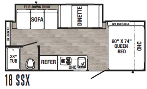 Palomino Puma Ultra Lite 18SSX floor plan