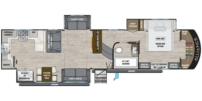 2021 Alliance RV Paradigm 372RK floor plan