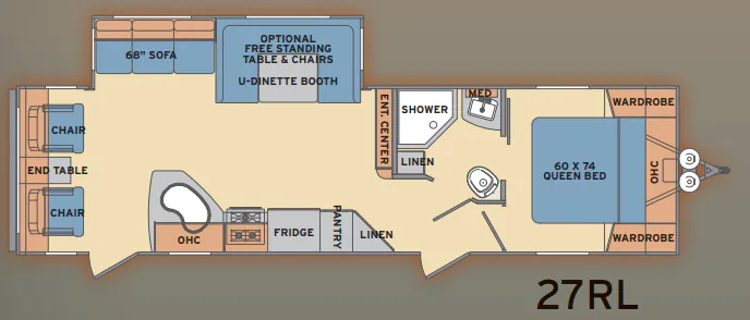 Shasta Revere 27RL floor plan