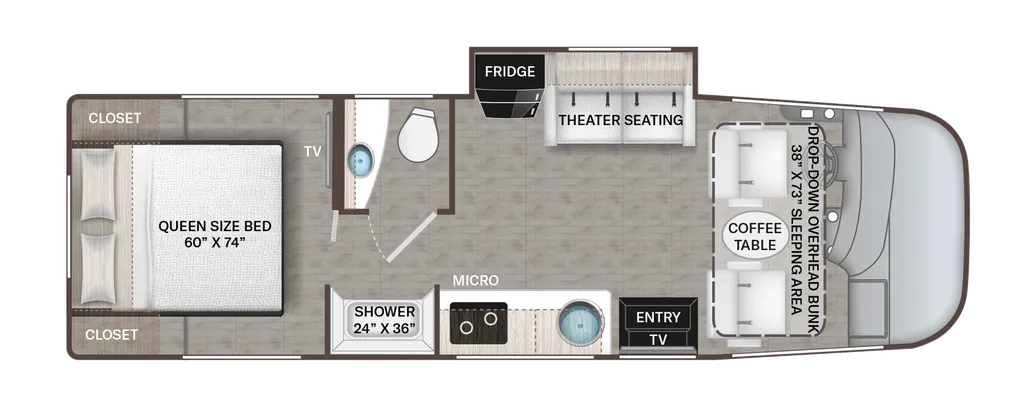 2024 Thor Motor Coach Vegas 26.1 floor plan