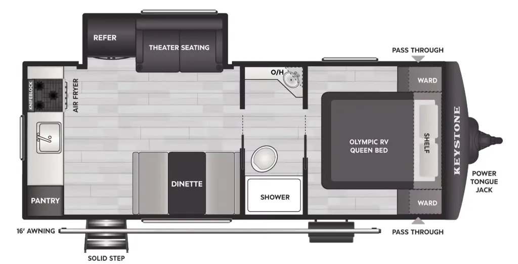 2027 Keystone Hideout 212RKS floor plan
