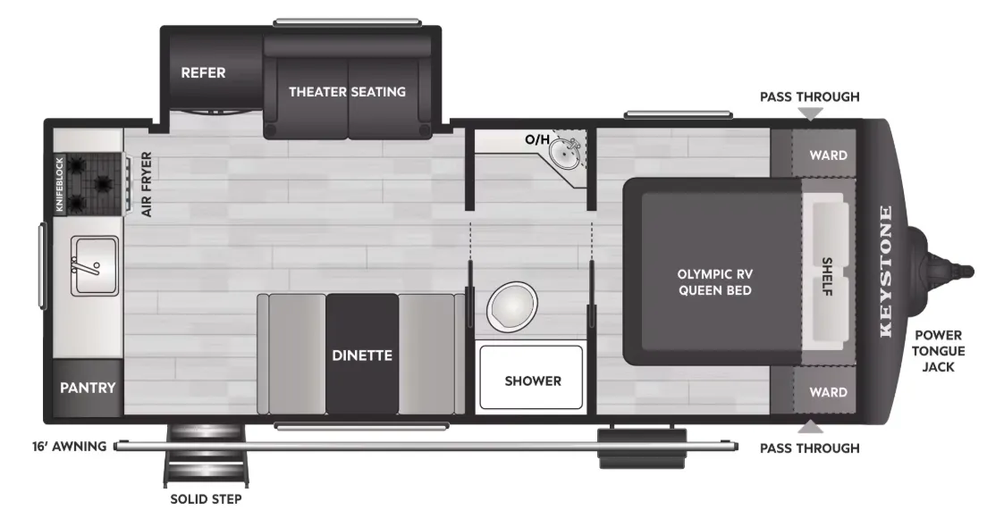 Keystone Hideout 212RKS floor plan