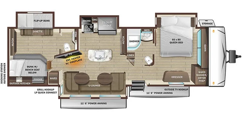 2022 Highland Ridge Open Range 338BHS - Floor plan