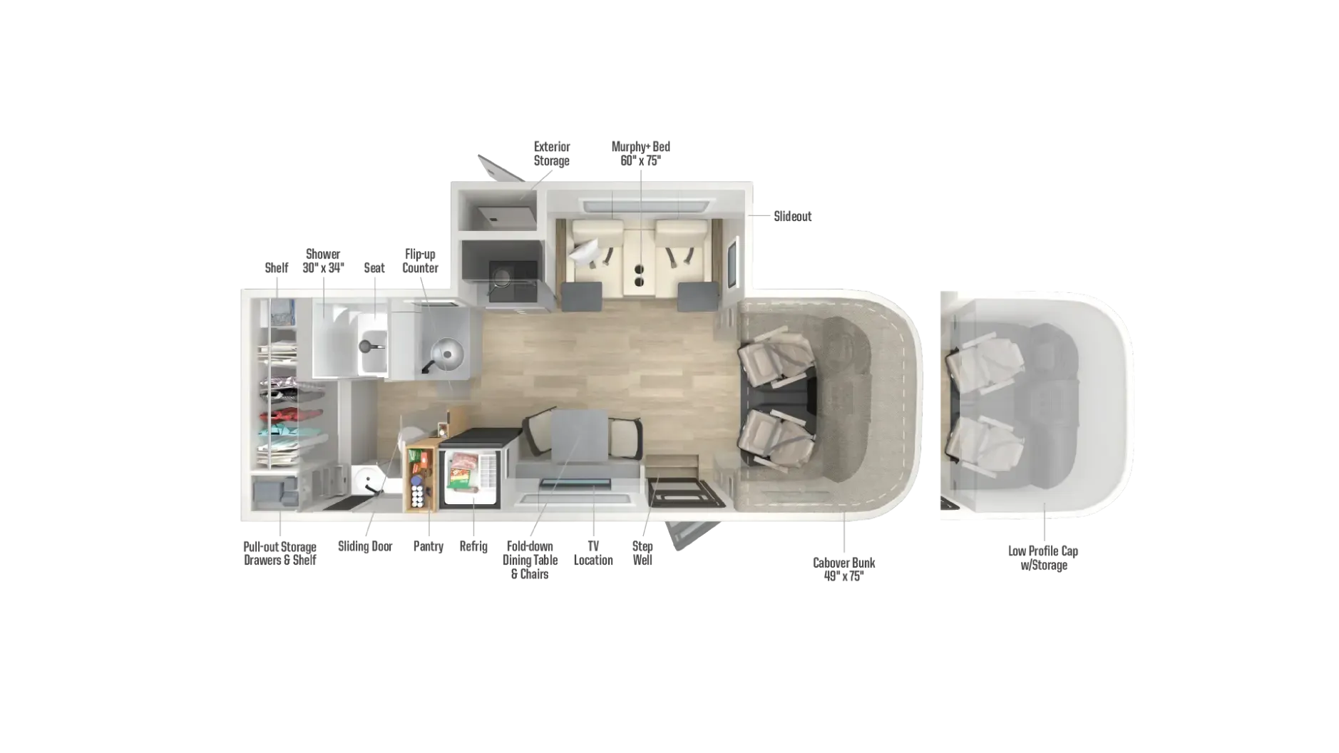 Winnebago Navion 24T floor plan