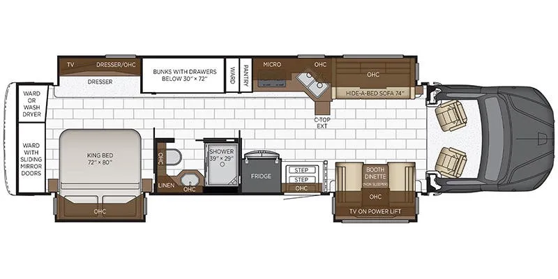 Newmar Super Star 4065 floor plan