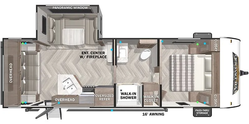 2022 Forest River RV Wildwood X-Lite 24RLXL floor plan