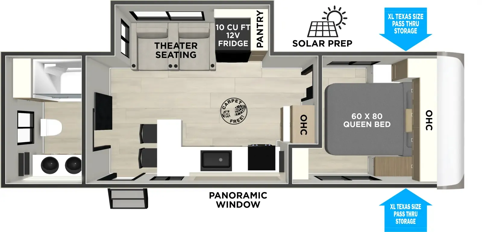 2026 Forest River Wildwood Heritage Glen Hyper-Lyte 24RBHL - Floor plan