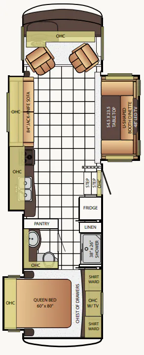 Newmar Bay Star 3402 floor plan