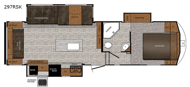 2018 Prime Time RV Crusader 297RSK floor plan