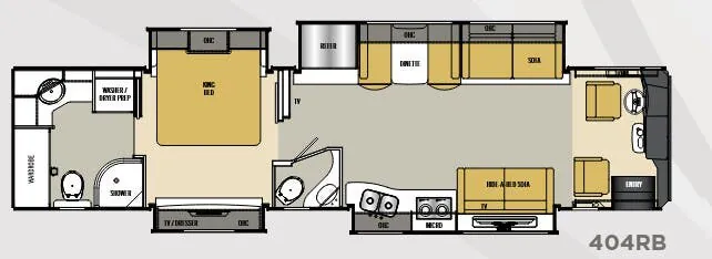 Coachmen Sportscoach Cross Country 404RB floor plan