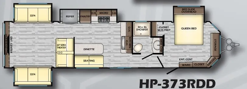 CrossRoads Hampton HP-373RDD floor plan