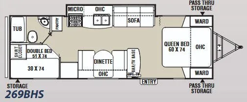 Coachmen Freedom Express LTZ 269BHS floor plan
