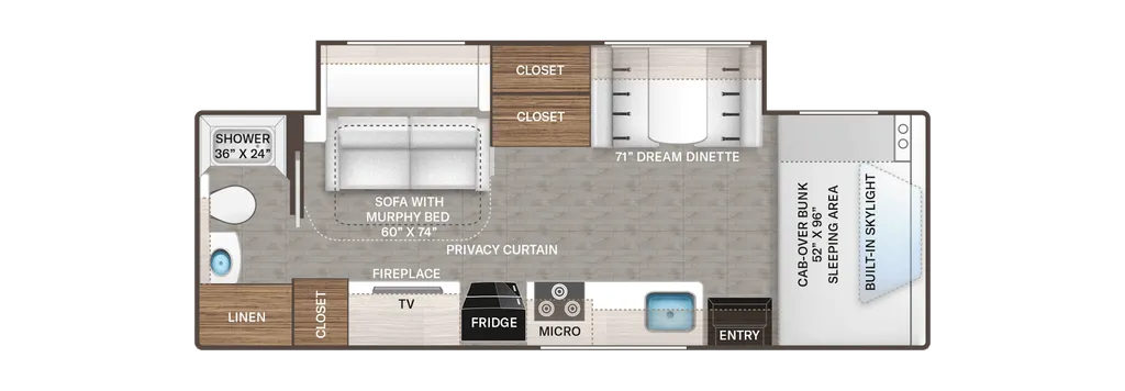 2024 Thor Motor Coach Quantum LC LP27 floor plan
