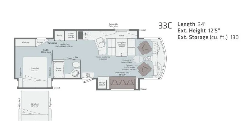 Winnebago Adventurer 33C floor plan