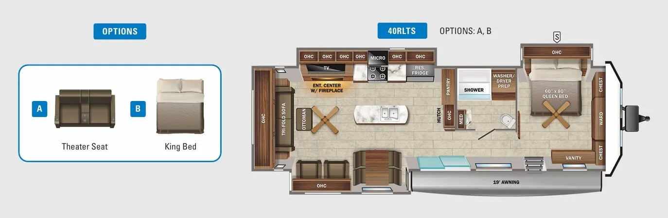 2022 Jayco Jay Flight Bungalow 40RLTS - Floor plan