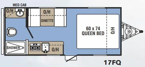 Coachmen Clipper 17FQ floor plan