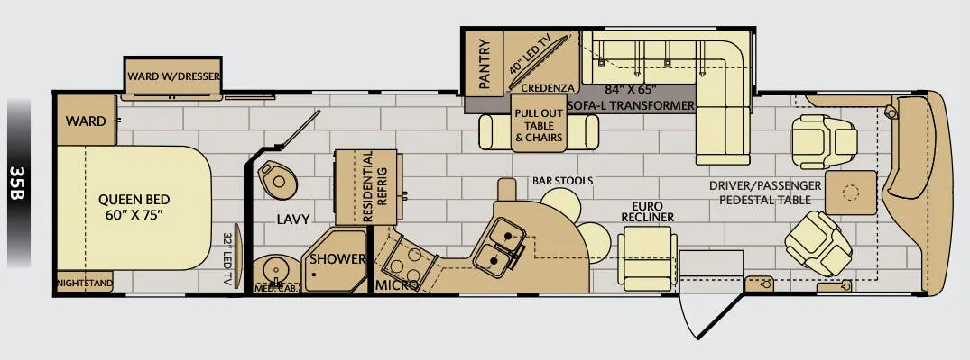 Fleetwood Excursion 35B floor plan