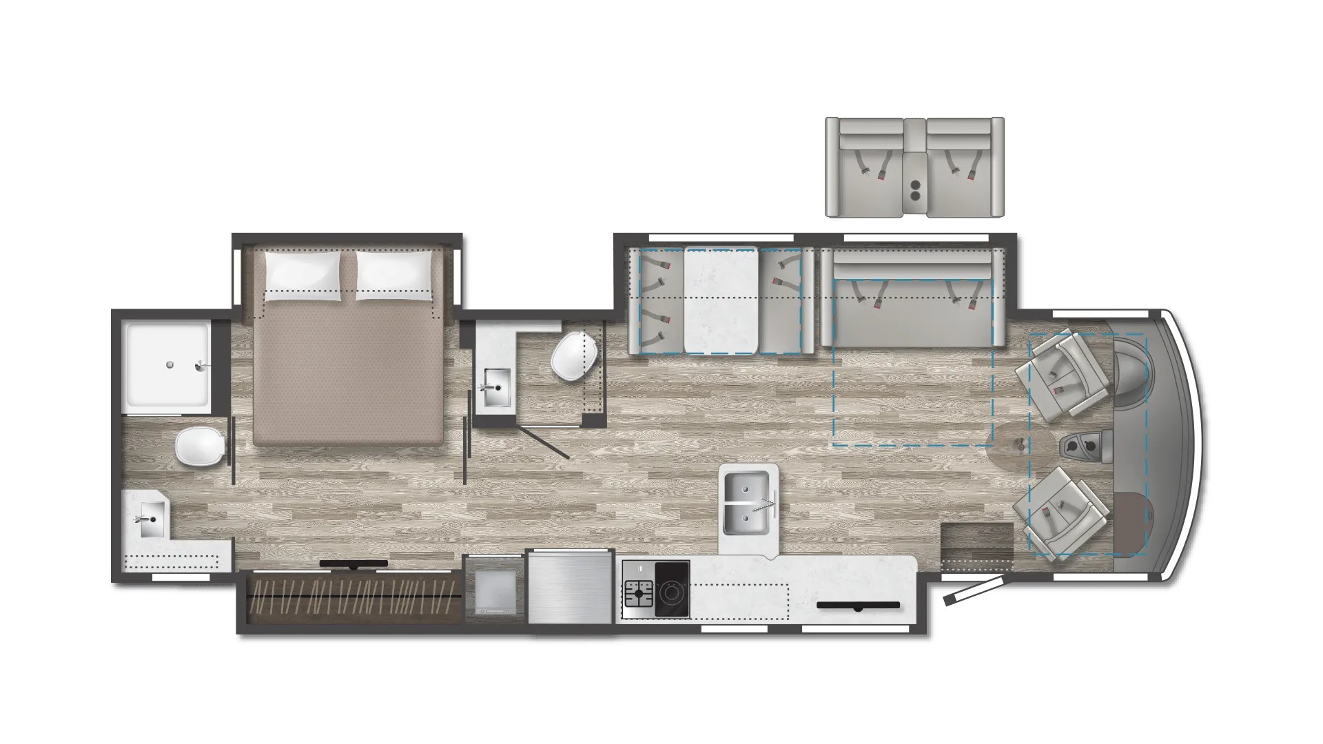 2024 Winnebago Adventurer 36Z - Floor plan