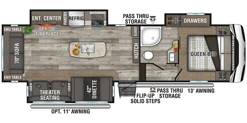 K-Z Sportsmen 303RL floor plan