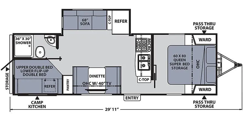 2022 Coachmen Apex 256BHS floor plan