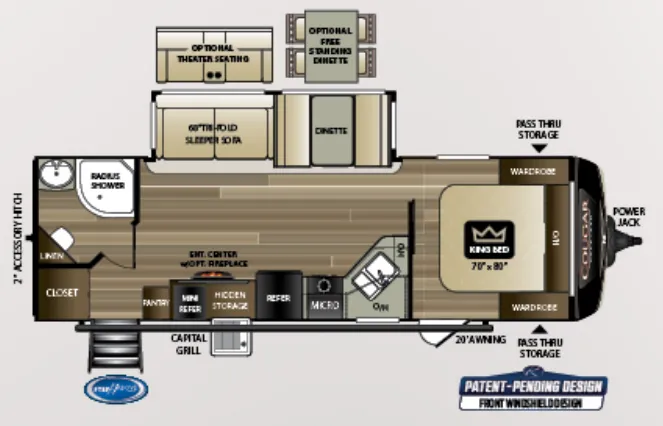 Keystone Cougar Half-Ton 26RBS floor plan