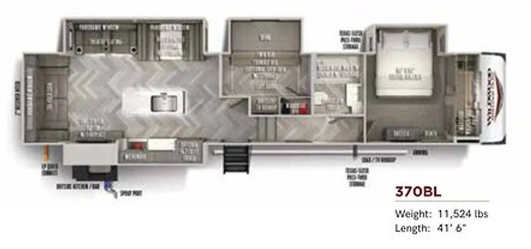 Forest River Wildwood Heritage Glen 370BL floor plan
