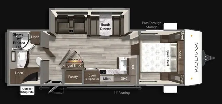 2026 Dutchmen Kodiak 260RBSL - Floor plan
