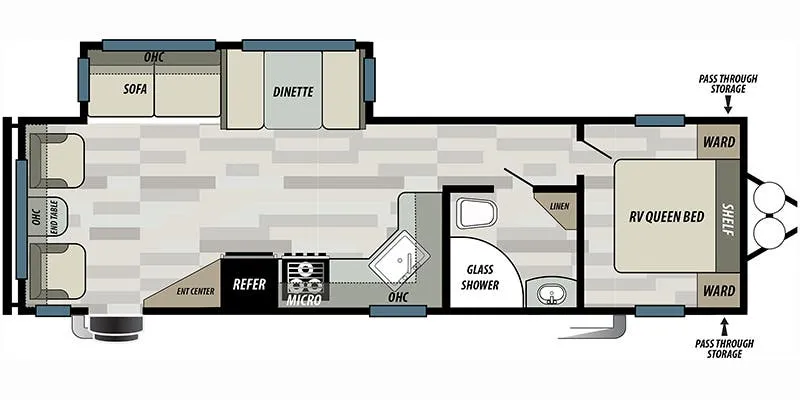 Forest River Wildwood 28RLSS floor plan